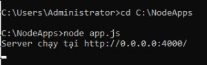 tạo server Node.js đơn giản trên VPS